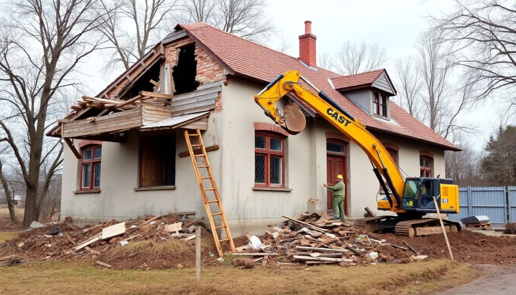 Как правильно снести старый дом на участке перед новым строительством - иллюстрация