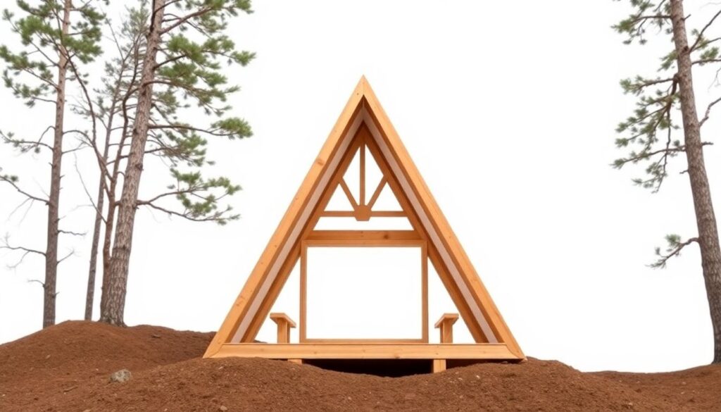 Проекты домов A-frame (дом-шалаш): романтика и практичность - иллюстрация