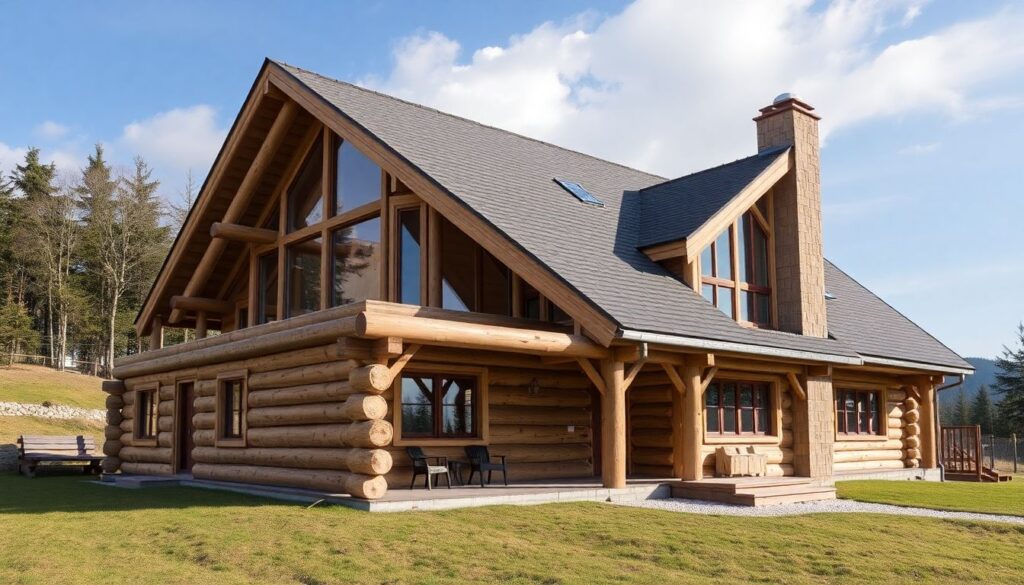 Строительство дома из оцилиндрованного бревна: особенности и подводные камни - иллюстрация