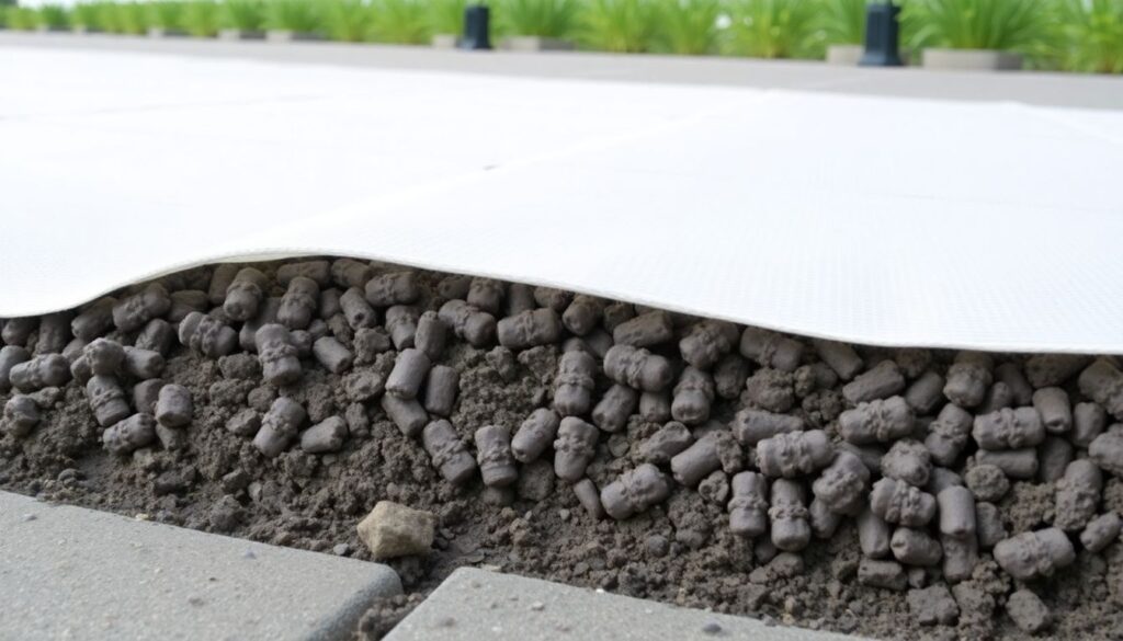 Как выбрать и уложить геотекстиль под тротуарную плитку - иллюстрация