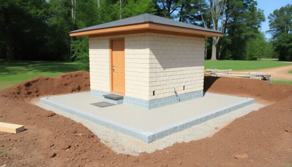 Столбчатый фундамент для легких построек: бани, беседки, хозблока - иллюстрация