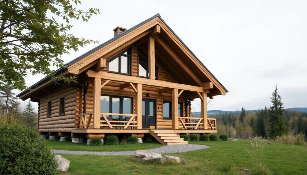 Строительство дома из двойного бруса: теплая и экологичная технология - иллюстрация