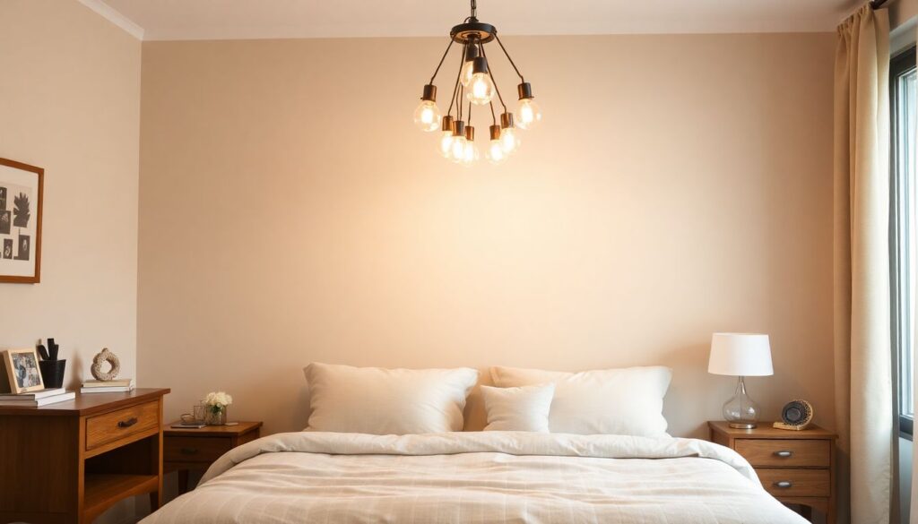 Идеи освещения в спальне без центральной люстры - иллюстрация