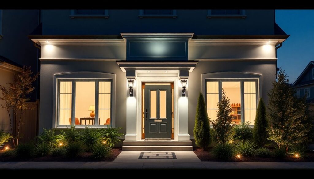 Декоративная подсветка фасада дома: идеи и оборудование - иллюстрация