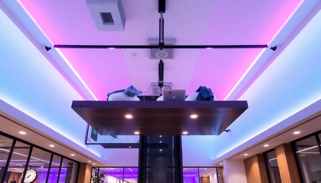 Как сделать парящий потолок из гипсокартона с подсветкой - иллюстрация