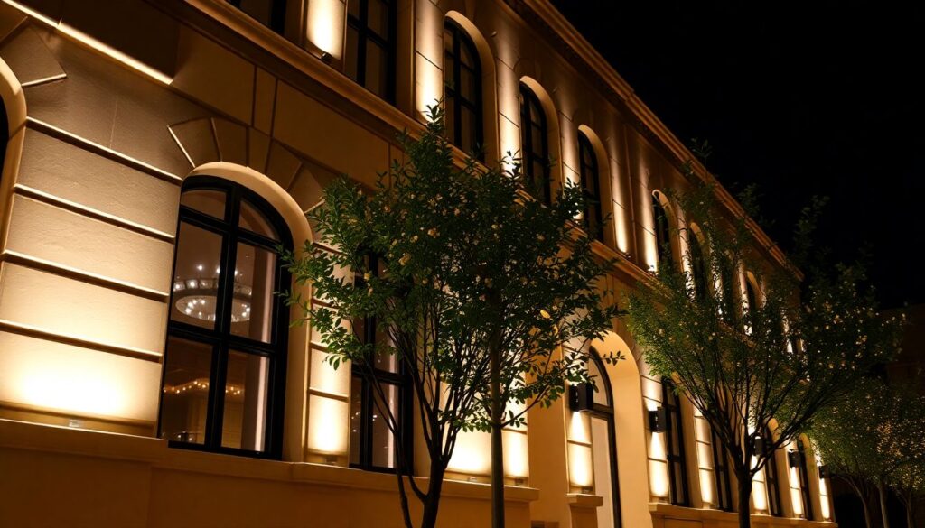 Декоративная подсветка фасада дома: идеи и оборудование - иллюстрация