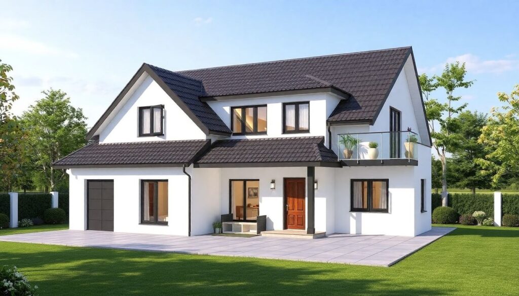 Проекты домов с мансардой и гаражом: популярные планировки - иллюстрация