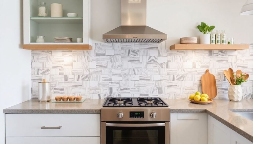 Обзор материалов для кухонного фартука: от плитки до стекла - иллюстрация
