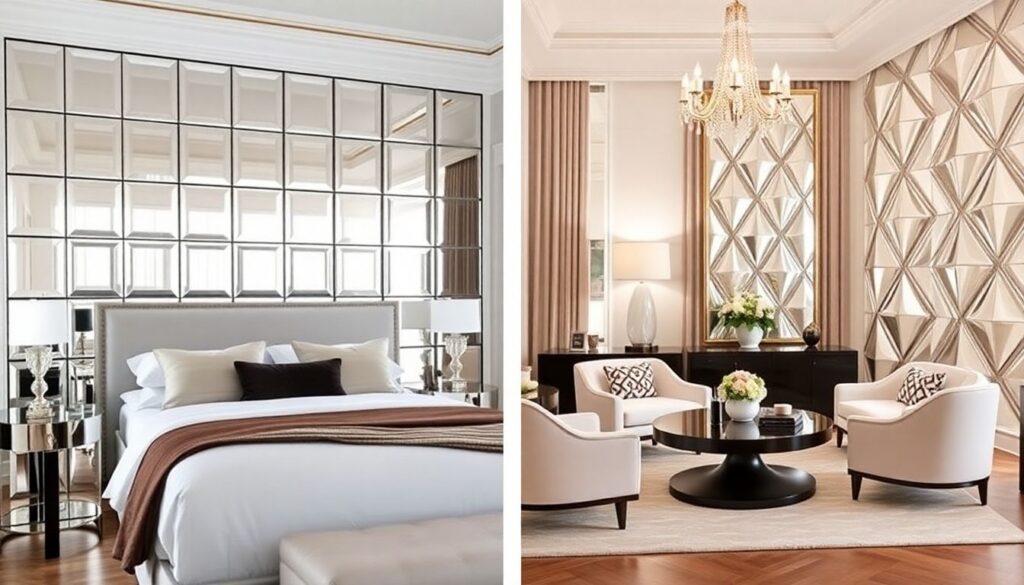 Зеркальное панно в интерьере: идеи и особенности монтажа - иллюстрация