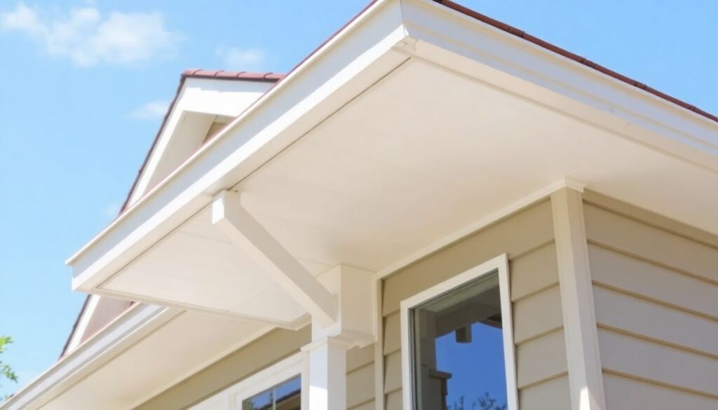 Подшивка свесов крыши софитами: материалы и технология - иллюстрация