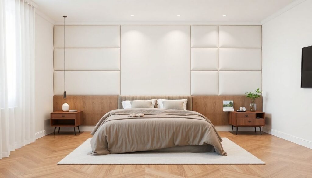 Мягкие стеновые панели в интерьере спальни: фото и идеи - иллюстрация