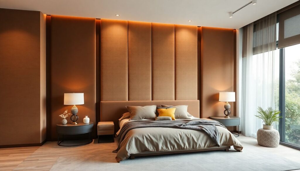 Мягкие стеновые панели в интерьере спальни: фото и идеи - иллюстрация