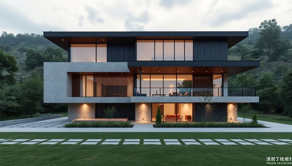 Проекты домов в стиле минимализм: архитектура и интерьер - иллюстрация