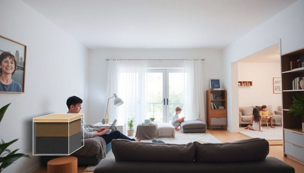 Как сделать звукоизоляцию межкомнатных перегородок - иллюстрация