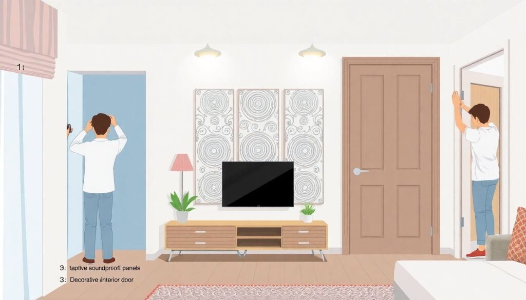 Как сделать звукоизоляцию межкомнатных перегородок - иллюстрация