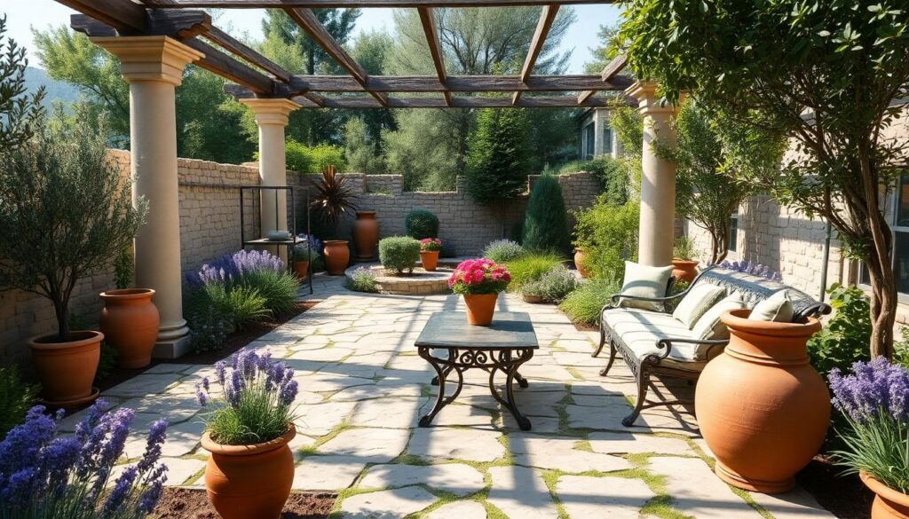 Ландшафтный дизайн в средиземноморском стиле: фото и идеи - иллюстрация