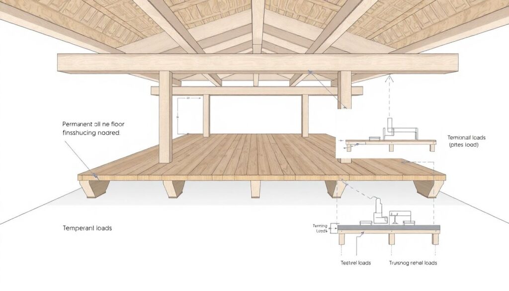 Деревянное перекрытие по металлическим балкам: расчет и монтаж - иллюстрация