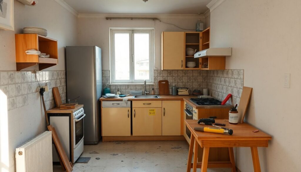 Дизайн маленькой кухни в хрущевке: идеи перепланировки - иллюстрация