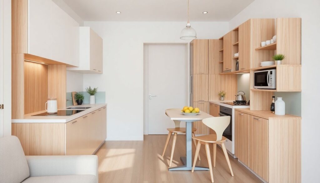 Дизайн маленькой кухни в хрущевке: идеи перепланировки - иллюстрация