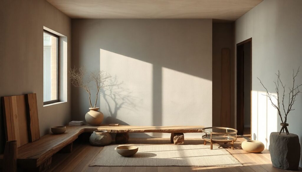 Интерьер в стиле ваби-саби: философия несовершенной красоты - иллюстрация