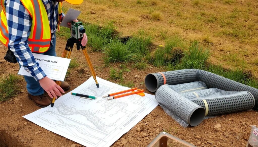 Устройство пристенного дренажа для защиты фундамента - иллюстрация