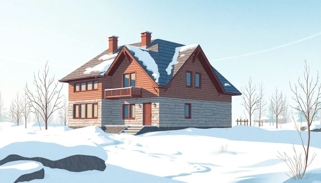 Проекты каркасных домов с мансардой для постоянного проживания - иллюстрация