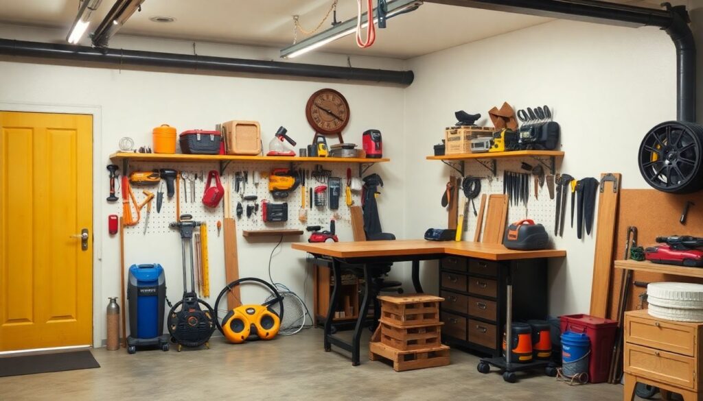 Обустройство мастерской в гараже: идеи хранения инструментов - иллюстрация