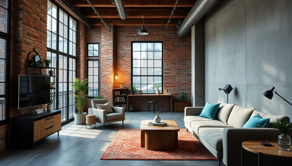 Дизайн интерьера в индустриальном стиле: фото-примеры - иллюстрация