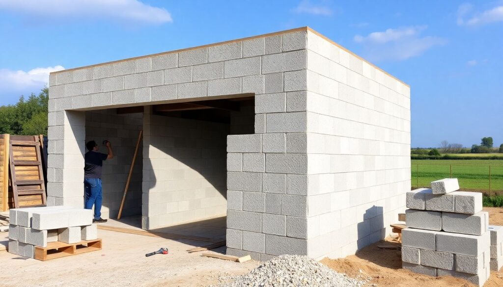 Строительство гаража из пеноблоков своими руками: пошаговая инструкция - иллюстрация