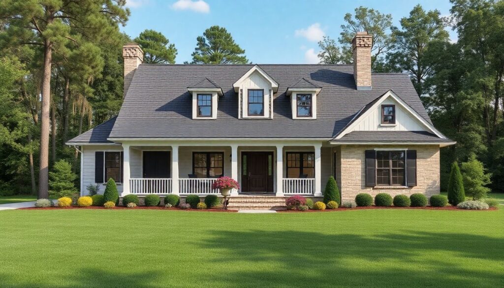 Проекты домов в американском стиле: фото и планировки - иллюстрация