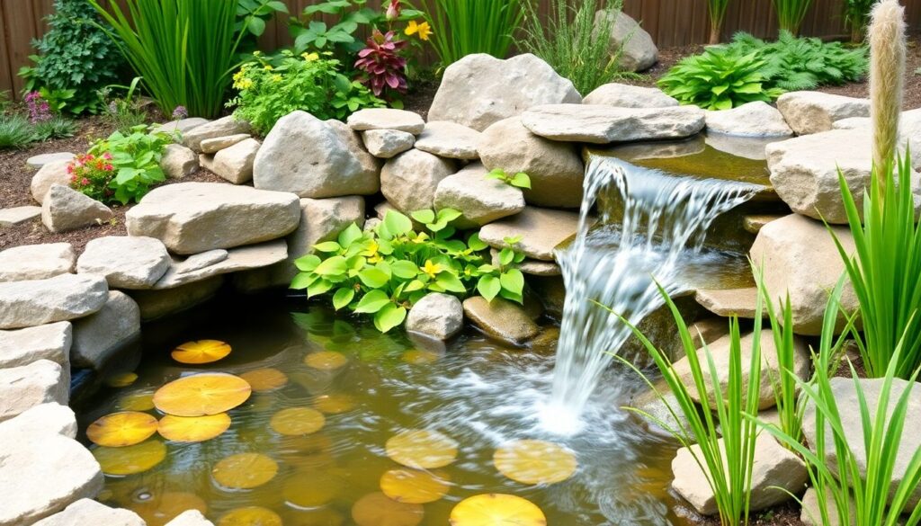 Как сделать садовый пруд с водопадом своими руками - иллюстрация