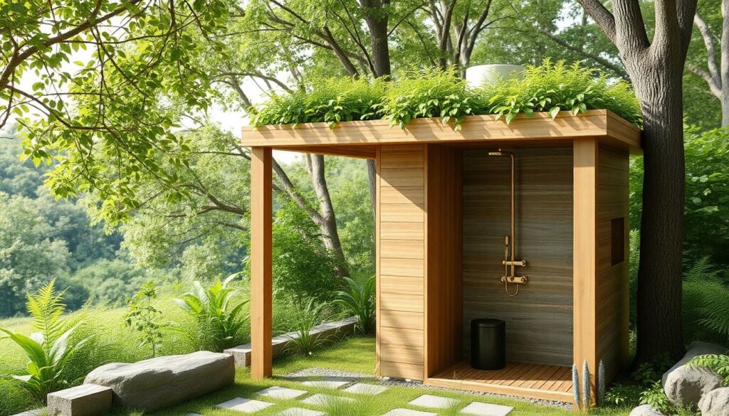 Обустройство летнего душа на даче: простые и красивые варианты - иллюстрация