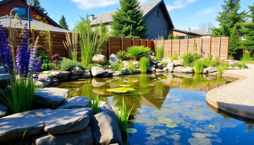 Как сделать садовый пруд с водопадом своими руками - иллюстрация