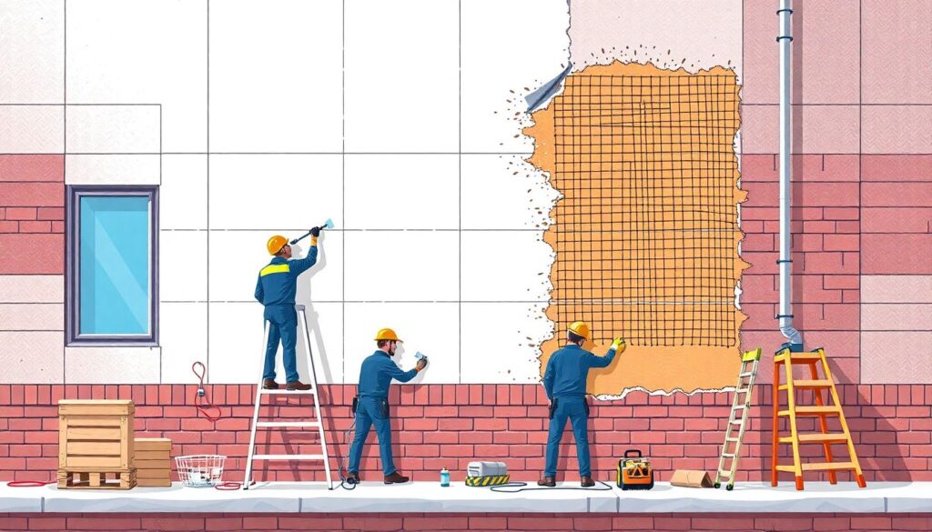 Отделка фасада дома искусственным камнем: технология монтажа - иллюстрация