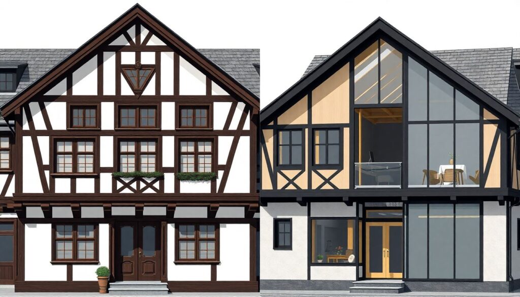 Проекты домов в стиле фахверк: от классики до хай-тек - иллюстрация