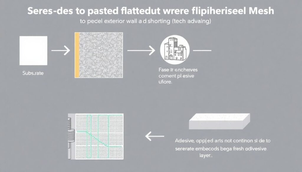 Штукатурка фасада по сетке: технология армирования - иллюстрация