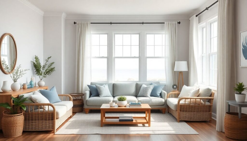 Дизайн интерьера в морском стиле: идеи для квартиры и дома - иллюстрация