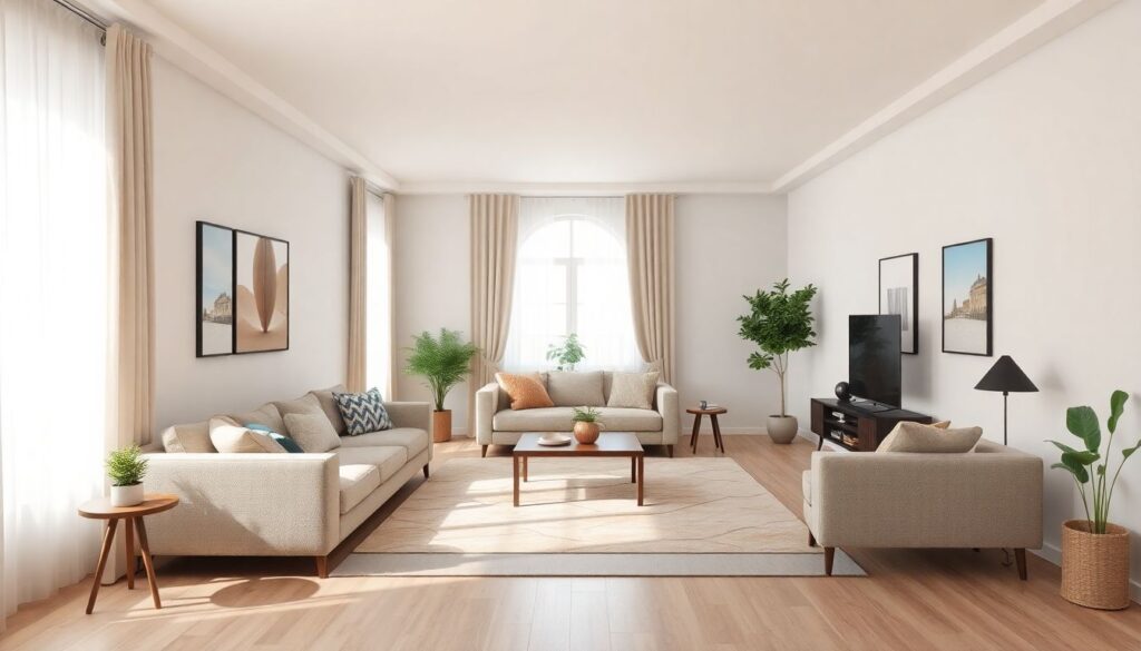 Дизайн проходной гостиной: как расставить мебель - иллюстрация