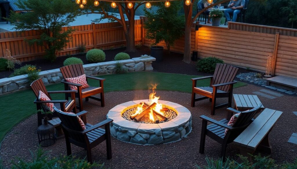 Обустройство зоны у костра на участке: безопасное и красивое место для отдыха - иллюстрация