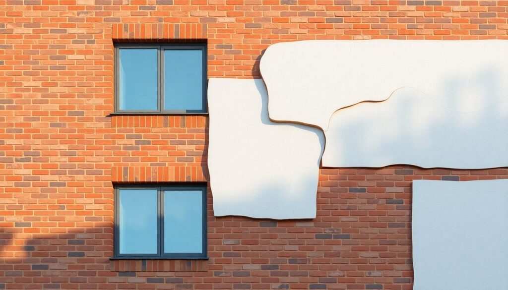 Утепление кирпичных стен снаружи под штукатурку - иллюстрация