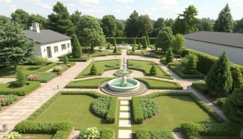 Сад в регулярном (французском) стиле: принципы планировки - иллюстрация