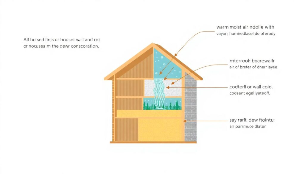 Что такое точка росы простыми словами и как избежать конденсата в стенах - иллюстрация