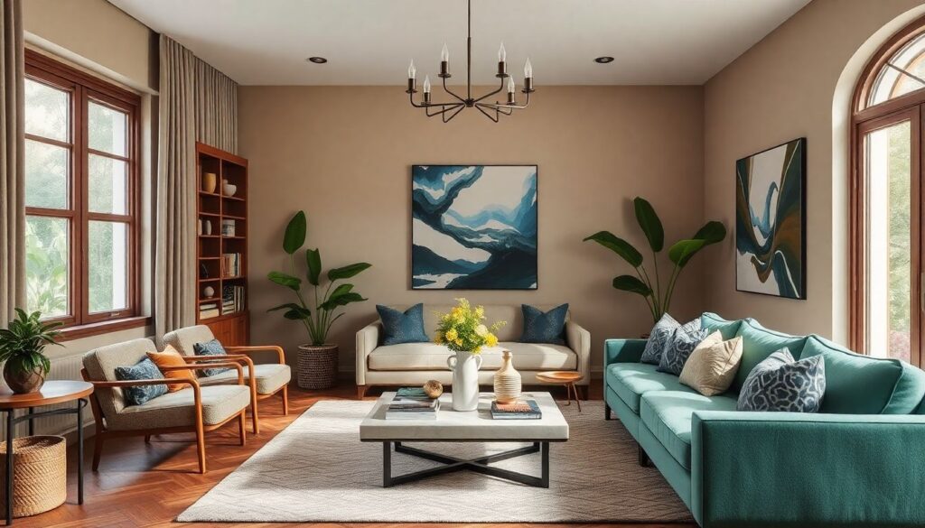 Дизайн интерьера в стиле фьюжн: сочетание несочетаемого - иллюстрация