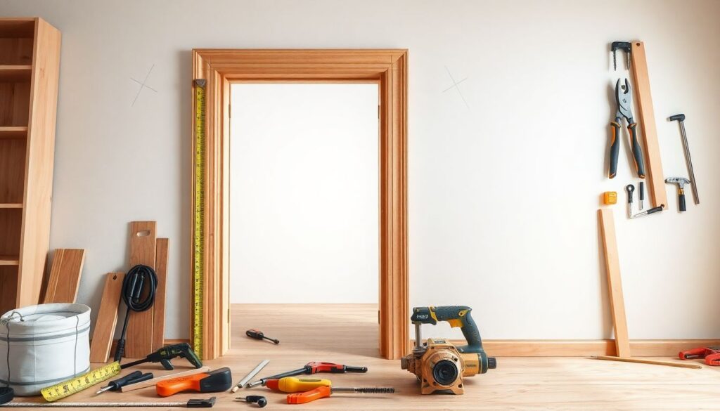 Установка дверной коробки и наличников своими руками - иллюстрация