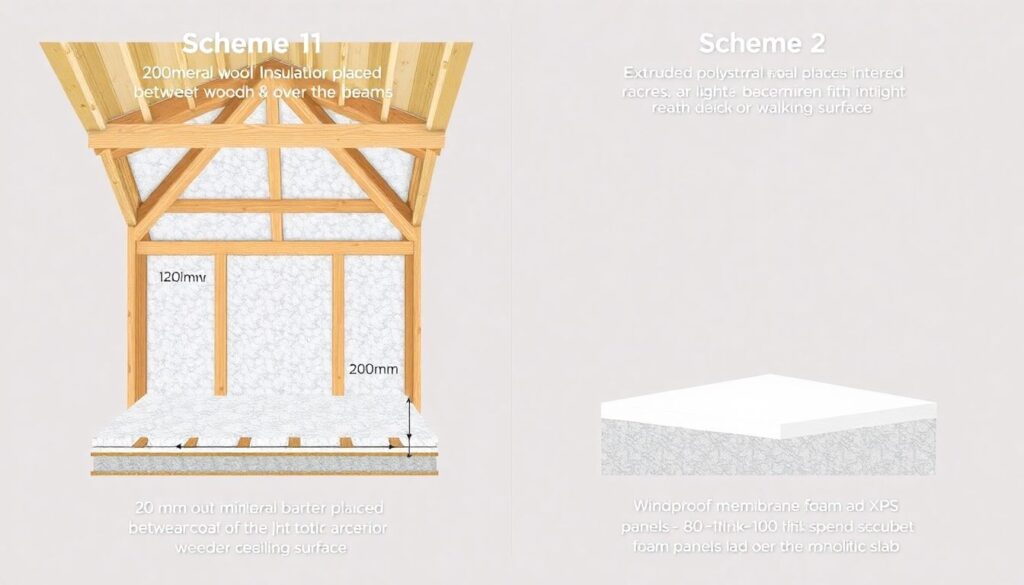 Утепление перекрытия между теплым и холодным этажами - иллюстрация